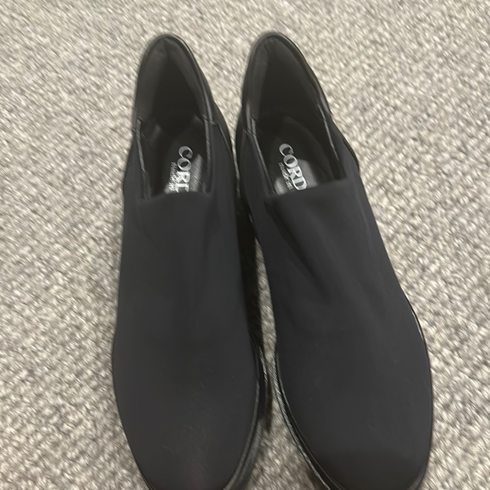 Cordani Black Leather Slip-Ons made in Italy. Never worn.